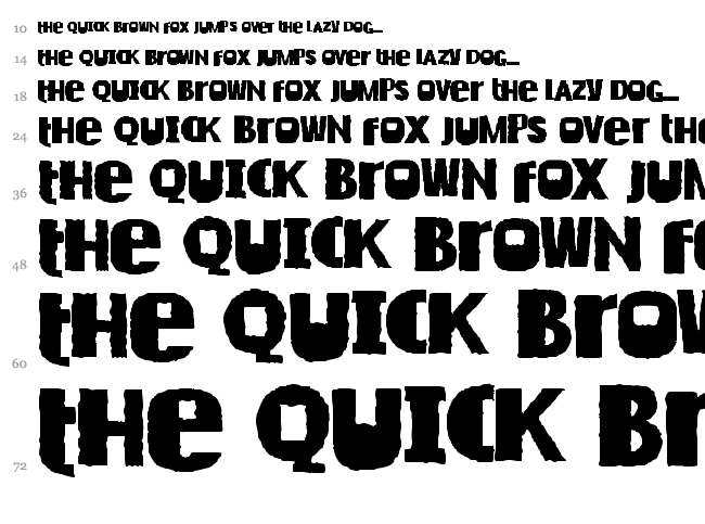 DK Rusty Cage font waterfall